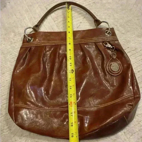 Vintage Nine West Brown Patten Purse - Picture 10 of 10